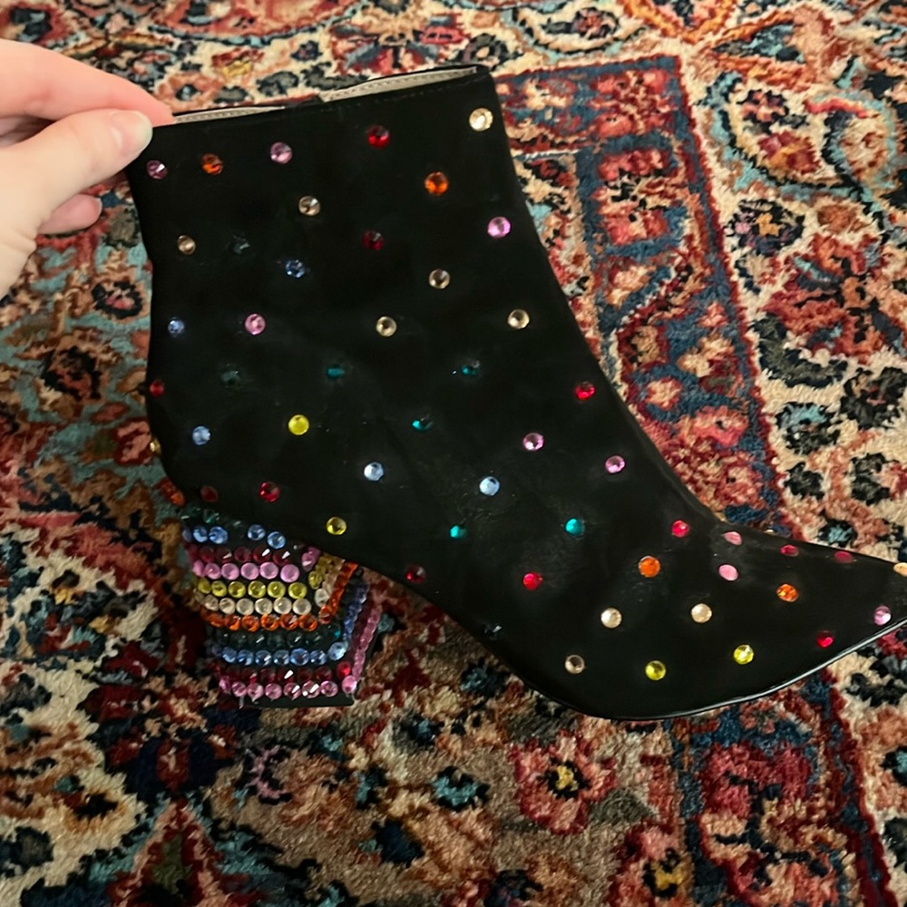 Betsey Johnson Gem Stone booties size 8.5 worn once